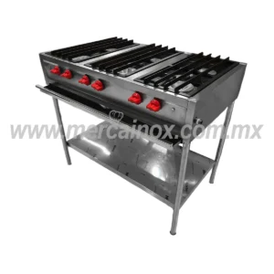 ESTUFA 6 QUEMADORES PARRILLA SOLERA