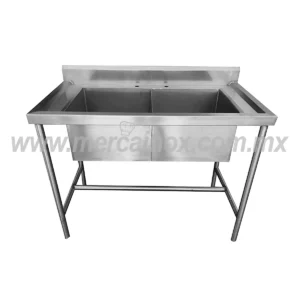 FREGADERO INDUSTRIAL CON DOBLE TINA