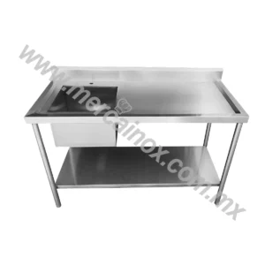 FREGADERO INDUSTRIAL Y ESCURRIDOR DERECHO