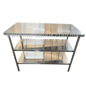 MESA DE TRABAJO CON DOBLE ENTREPAÑO