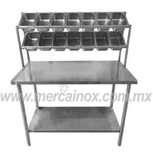 MESA DE TRABAJO CON 14 INSERTOS