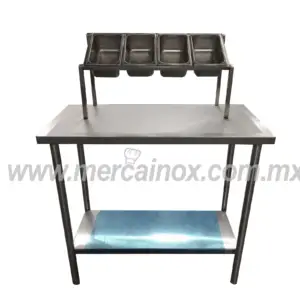 MESA DE TRABAJO CON 4 INSERTOS